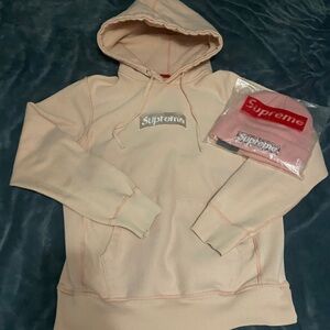 Supreme Light Pink Hoodie with Pink Accessory
